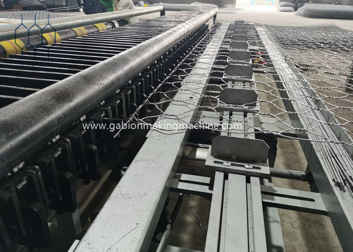 80x100mm Gabion Box Edge Wrapping Machine For Double Twist With Heavy Duty Gear Box