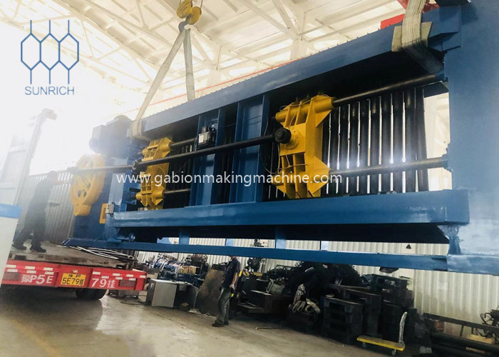 Galvanized Steel Wire 66x88mm Gabion Machine Max Weaving Width 6300mm