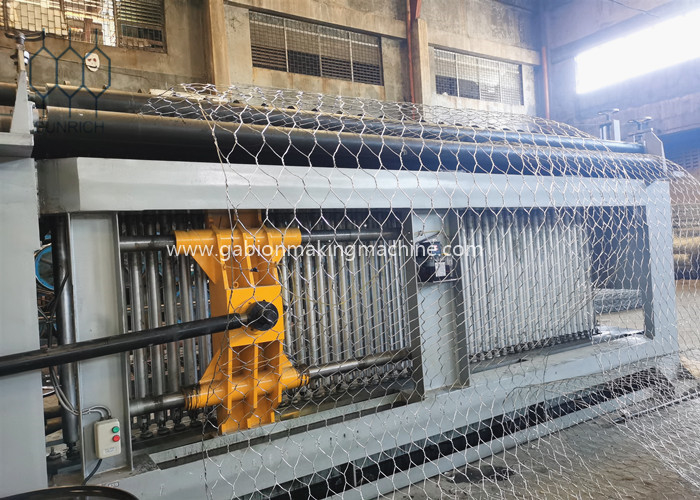 PVC Coated Adjust Length Gabion Mesh Machine With 165-226m/H Production Speed