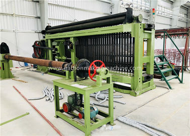 Fully Automatic Wire Coiling Machine , 100x120mm Gabion Mesh Machine PLC Control Simple Install