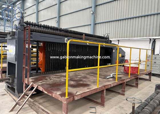 Mesh Size 80x100mm Gabion Machine With Servo Motor  Control System for River training projects